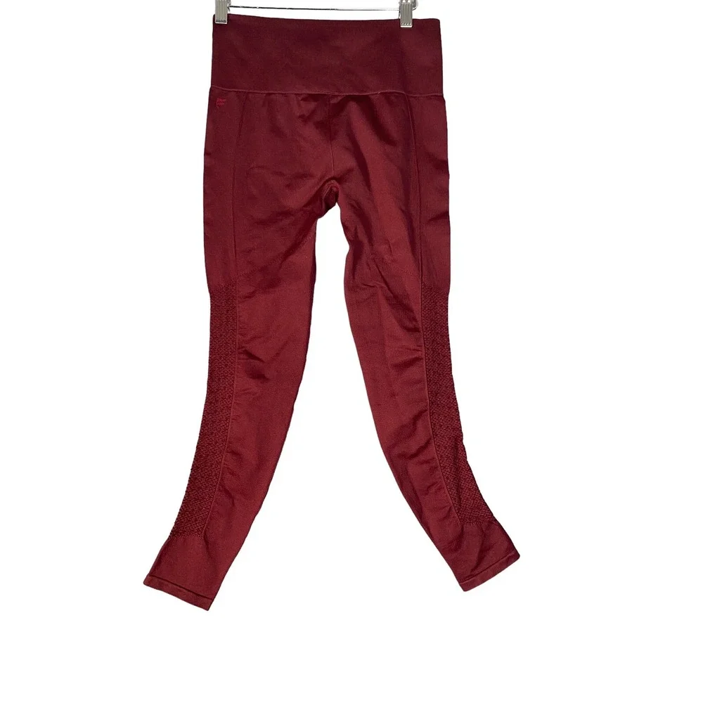 Fabletics Womens Pull On Red Seamless Leggings‎ Size XS